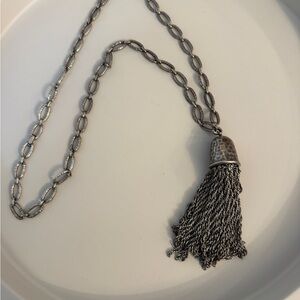 Kendra Scott Silver Tassel Necklace